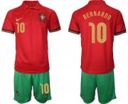 Wholesale Cheap Men 2020-2021 European Cup Portugal home red 10 Nike Soccer Jersey