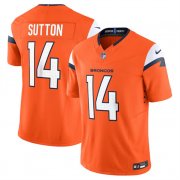 Cheap Men's Denver Broncos #14 Courtland Sutton Orange 2024 F.U.S.E. Vapor Limited Football Stitched Jersey