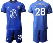Wholesale Cheap Men 2020-2021 club Chelsea home 28 blue Soccer Jerseys