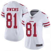 Wholesale Cheap Nike 49ers #81 Terrell Owens White Women's Stitched NFL Vapor Untouchable Limited Jersey