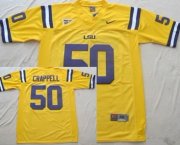 Wholesale Cheap LSU Tigers #50 Joey Crappell Yellow Jersey