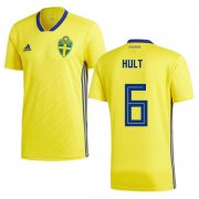 Wholesale Cheap Sweden #6 Hult Home Kid Soccer Country Jersey