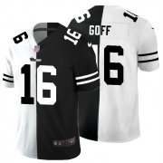 Cheap Los Angeles Rams #16 Jared Goff Men's Black V White Peace Split Nike Vapor Untouchable Limited NFL Jersey