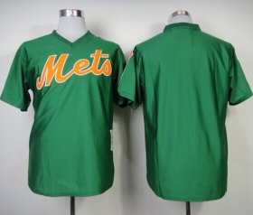 Wholesale Cheap Mitchell And Ness Mets Blank Green Throwback Stitched MLB Jersey