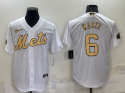 Wholesale Men's New York Mets #6 Starling Marte White 2022 All Star Stitched Cool Base Nike Jersey