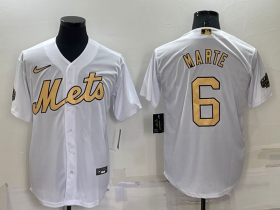 Wholesale Men\'s New York Mets #6 Starling Marte White 2022 All Star Stitched Cool Base Nike Jersey