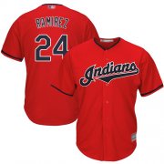Wholesale Cheap Indians #24 Manny Ramirez Red Stitched Youth MLB Jersey