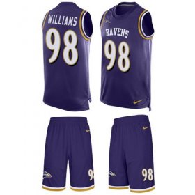 Wholesale Cheap Nike Ravens #98 Brandon Williams Purple Team Color Men\'s Stitched NFL Limited Tank Top Suit Jersey