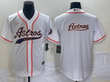 Cheap Men's Houston Astros White Team Big Logo Cool Base Stitched Baseball Jersey