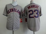 Wholesale Cheap Indians #23 Michael Brantley Grey Cool Base Stitched MLB Jersey