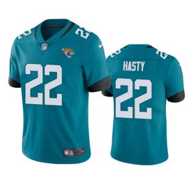 Cheap Men\'s Jacksonville Jaguars #22 JaMycal Hasty Teal Vapor Untouchable Limited Stitched Jersey