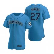 Wholesale Cheap Men's Seattle Mariners #27 Jesse Winker Royal Flex Base Stitched Jersey