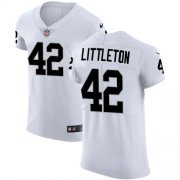 Wholesale Cheap Nike Raiders #42 Cory Littleton White Men's Stitched NFL New Elite Jersey