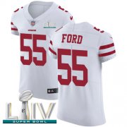 Wholesale Cheap Nike 49ers #55 Dee Ford White Super Bowl LIV 2020 Men's Stitched NFL Vapor Untouchable Elite Jersey