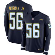 Wholesale Cheap Nike Chargers #56 Kenneth Murray Jr Navy Blue Team Color Men's Stitched NFL Limited Therma Long Sleeve Jersey