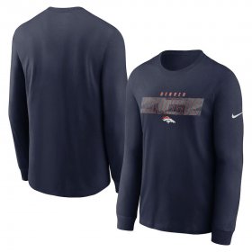 Wholesale Cheap Denver Broncos Nike Fan Gear Playbook Long Sleeve T-Shirt Navy