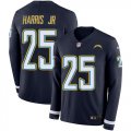 Wholesale Cheap Nike Chargers #25 Chris Harris Jr Navy Blue Team Color Youth Stitched NFL Limited Therma Long Sleeve Jersey