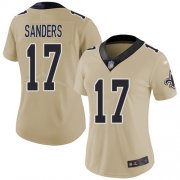 Wholesale Cheap Nike Saints #17 Emmanuel Sanders Gold Women's Stitched NFL Limited Inverted Legend Jersey