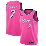 Wholesale Cheap Men Nike Miami Heat 7 Kyle Lowry Pink NBA Swingman Earned Edition Jersey