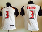Wholesale Cheap Nike Buccaneers #3 Jameis Winston White Youth Stitched NFL New Elite Jersey