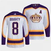 Wholesale Cheap Men's Los Angeles Kings #8 Drew Doughty White 2022 Reverse Retro Stitched Jersey