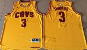 Wholesale Cheap Cleveland Cavaliers #3 Thomas Gold Alternate Stitched NBA Jersey
