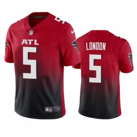 Wholesale Cheap Men\'s Atlanta Falcons #5 Drake London Red Black Vapor Untouchable Limited Stitched Jersey