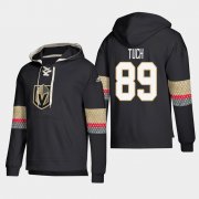 Wholesale Cheap Vegas Golden Knights #89 Alex Tuch Black adidas Lace-Up Pullover Hoodie
