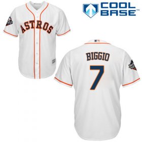 Wholesale Cheap Astros #7 Craig Biggio White New Cool Base 2019 World Series Bound Stitched MLB Jersey
