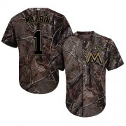 Wholesale Cheap marlins #1 Cameron Maybin Camo Realtree Collection Cool Base Stitched MLB Jersey