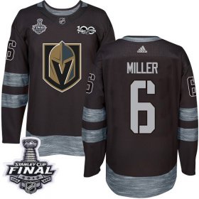 Wholesale Cheap Adidas Golden Knights #6 Colin Miller Black 1917-2017 100th Anniversary 2018 Stanley Cup Final Stitched NHL Jersey