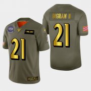 Wholesale Cheap Baltimore Ravens #21 Mark Ingram II Men's Nike Olive Gold 2019 Salute to Service Limited NFL 100 Jersey