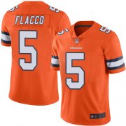 Wholesale Cheap Nike Broncos #5 Joe Flacco Orange Men's Stitched NFL Limited Rush Jersey