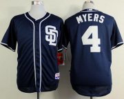 Wholesale Cheap Padres #4 Wil Myers Dark Blue Alternate 1 Cool Base Stitched MLB Jersey