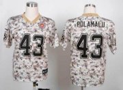 Wholesale Cheap Nike Steelers #43 Troy Polamalu Camo Men's Stitched NFL Elite USMC Jersey
