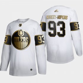 Wholesale Cheap Edmonton Oilers #93 Ryan Nugent Men\'s Adidas White Golden Edition Limited Stitched NHL Jersey