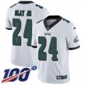 Wholesale Cheap Nike Eagles #24 Darius Slay Jr White Men's Stitched NFL 100th Season Vapor Untouchable Limited Jersey