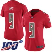 Wholesale Cheap Nike Buccaneers #9 Matt Gay Red Women's Stitched NFL Limited Rush 100th Season Jersey