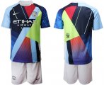 Wholesale Cheap Manchester City Blank Nike Cooperation 6th Anniversary Celebration Soccer Club Jersey