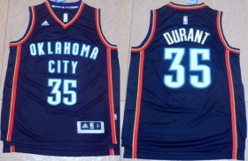 Wholesale Cheap Men\'s Oklahoma City Thunder #35 Kevin Durant Revolution 30 Swingman 2016 Black Jersey