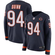 Wholesale Cheap Nike Bears #94 Robert Quinn Navy Blue Team Color Women's Stitched NFL Limited Therma Long Sleeve Jersey