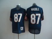 Wholesale Cheap Mitchell And Ness Bears #87 Tom Waddle Blue Throwback Stitched NFL Jersey