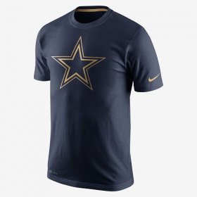 Wholesale Cheap Men\'s Dallas Cowboys Nike Navy Championship Drive Gold Collection Performance T-Shirt