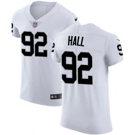 Wholesale Cheap Nike Raiders #92 P.J. Hall White Men\'s Stitched NFL Vapor Untouchable Elite Jersey