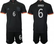 Wholesale Cheap Men 2020-2021 European Cup Germany away black 6 Adidas Soccer Jersey