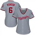 Wholesale Cheap Nationals #6 Anthony Rendon Grey Road 2019 World Series Champions Women's Stitched MLB Jersey