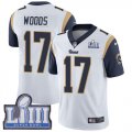 Wholesale Cheap Nike Rams #17 Robert Woods White Super Bowl LIII Bound Men's Stitched NFL Vapor Untouchable Limited Jersey