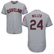 Wholesale Cheap Indians #24 Andrew Miller Grey Flexbase Authentic Collection Stitched MLB Jersey