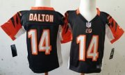 Wholesale Cheap Toddler Nike Bengals #14 Andy Dalton Black Team Color Stitched NFL Elite Jersey