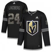 Wholesale Cheap Adidas Golden Knights #24 Oscar Lindberg Black Authentic Classic Stitched NHL Jersey